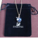 Подвеска SWAROVSKI Сердце с узелком синяя