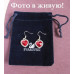 Ювелирные серьги Сердце океана красные