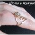 Кольцо золотая паутина с пауком