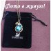 Ювелирная подвеска Тигрица gold blue с кристаллом