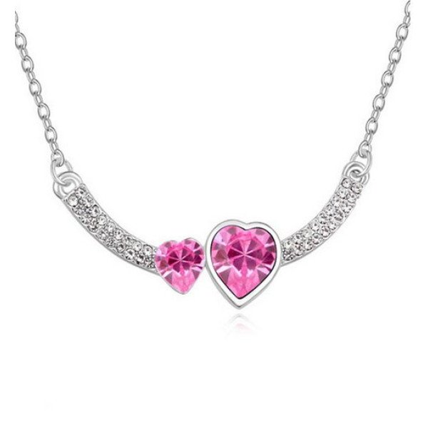 Подвеска SWAROVSKI Сердца влюбленных роз