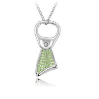 Подвеска SWAROVSKI Глам открывашка салатовая