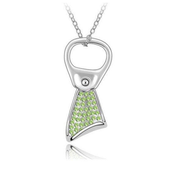 Подвеска SWAROVSKI Глам открывашка салатовая