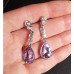 Ювелирные серьги Swarovski Аннет сиреневые