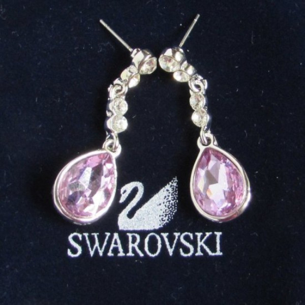 Ювелирные серьги Swarovski Аннет сиреневые
