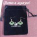 Серьги SWAROVSKI Глам открывашка салатовые