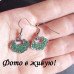 Серьги SWAROVSKI Глам открывашка салатовые