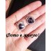 Ювелирные серьги Сердце океана фиолетовые