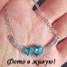 Подвеска SWAROVSKI Сердца влюбленных небесный