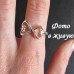 Серебрённое кольцо Сердечные завитки