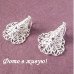 Серебрённые серьги объёмные Ажур