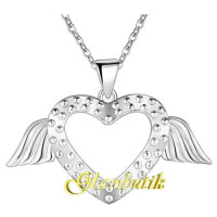 Подвеска Сердце на крыльях Tiffany-style 