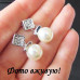 Ювелирные серьги Мэгги белые