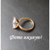 Позолоченное кольцо Кристалл