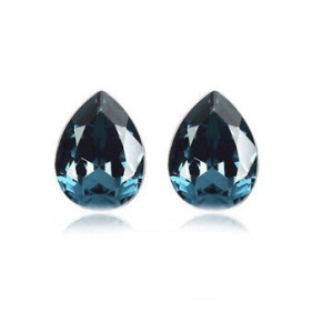 Ювелирные серьги Swarovski Капля любви океаническая
