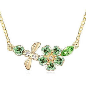 Подвеска SWAROVSKI Bee and flower зеленая