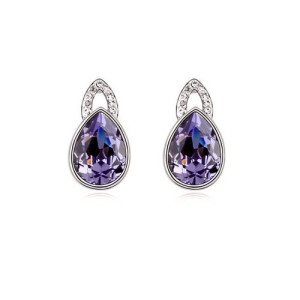 Ювелирные серьги Swarovski Деби фиолет