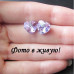Ювелирные серьги Swarovski Глам сердце сиреневые