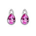 Комплект в стиле Swarovski Деби малиновое
