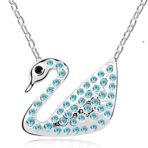 Подвеска SWAROVSKI Лебедь голубой