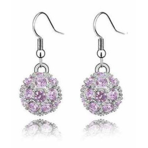 Ювелирные серьги Swarovski Волшебство  пурпурное