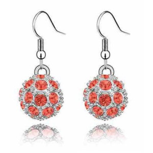 Ювелирные серьги Swarovski Волшебство красное