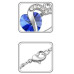 Подвеска SWAROVSKI Сердце в всплеске синее
