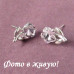 Ювелирные серьги Swarovski Цветочек