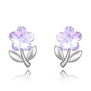 Ювелирные серьги Swarovski Цветочек