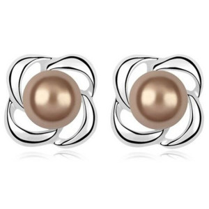 Серьги CHANEL Жемчужинки Невия платина