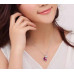Подвеска SWAROVSKI Тау малиновая