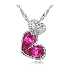 Подвеска SWAROVSKI Тау малиновая