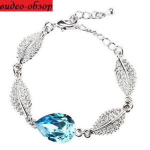 Браслет SWAROVSKI Листики с кристаллом