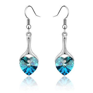 Ювелирные серьги Swarovski Нория синяя