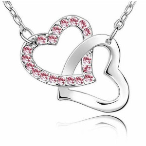 Подвеска SWAROVSKI Соединенные сердца roz