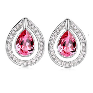 Ювелирные серьги Swarovski Астра роз