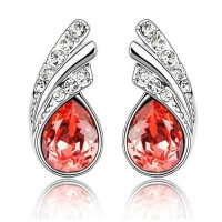 Ювелирные серьги Swarovski Женевьева красные