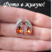 Ювелирные серьги Swarovski Женевьева красные