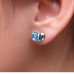 Ювелирные серьги Swarovski Половинка сердца