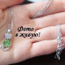 Подвеска SWAROVSKI Кошка салатовая с ошейником