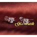 Серьги Тапочки с цирконами