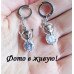 Серьги в серебре Лисички с цирконом