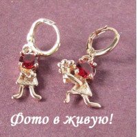 Серьги Chopard Свидание в гранате