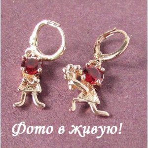 Сережки Chopard Побачення у гранаті