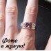 Кольцо в стиле Chopard Фиолетовое трио