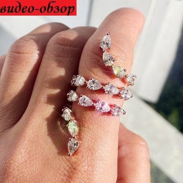Эксклюзивное кольцо с фианитами Лючия