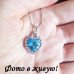 Ювелирная подвеска Сердце океана голубая
