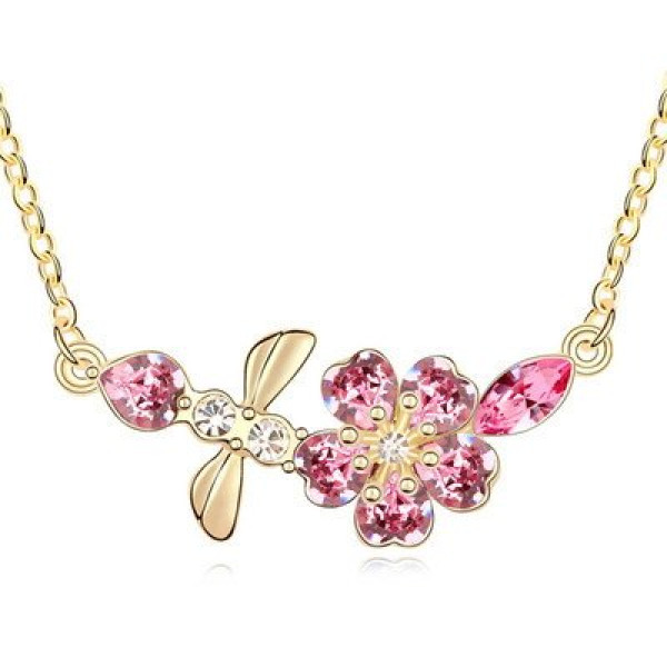 Підвіска SWAROVSKI Bee and flower рожева –  5081