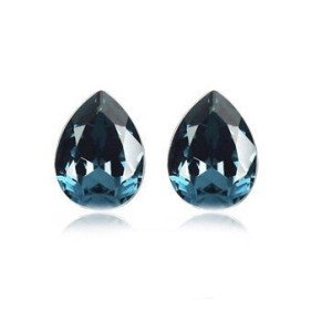 Ювелирные серьги Swarovski Капля любви океаническая