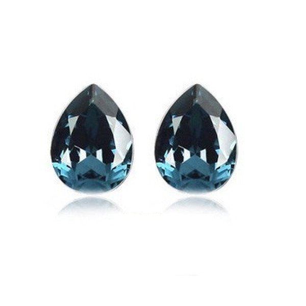 Ювелирные серьги Swarovski Капля любви океаническая